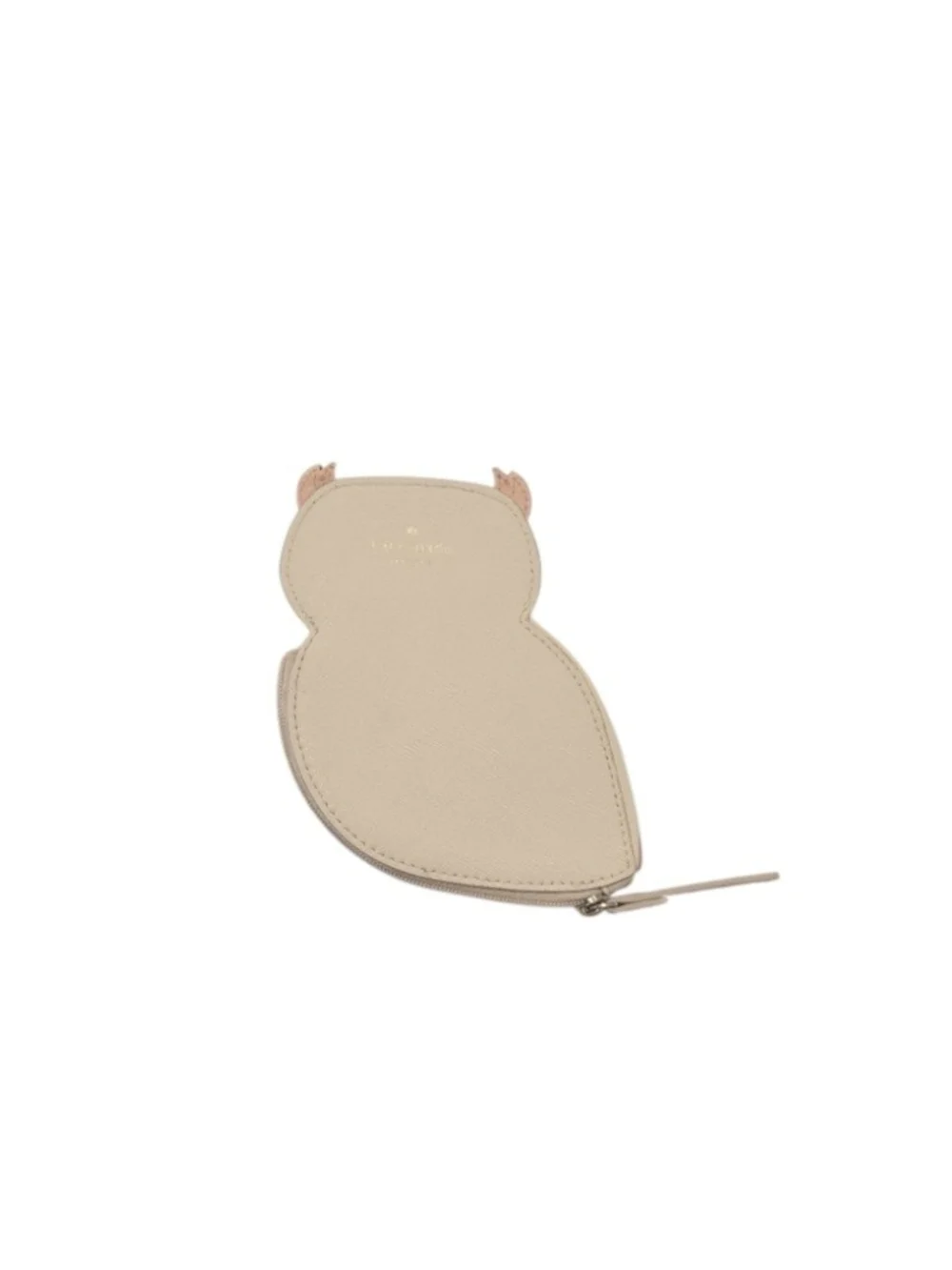 kate spade owl coin purse in cream with gold accents EUC